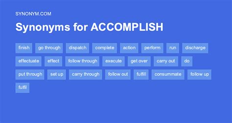 to accomplish synonym.